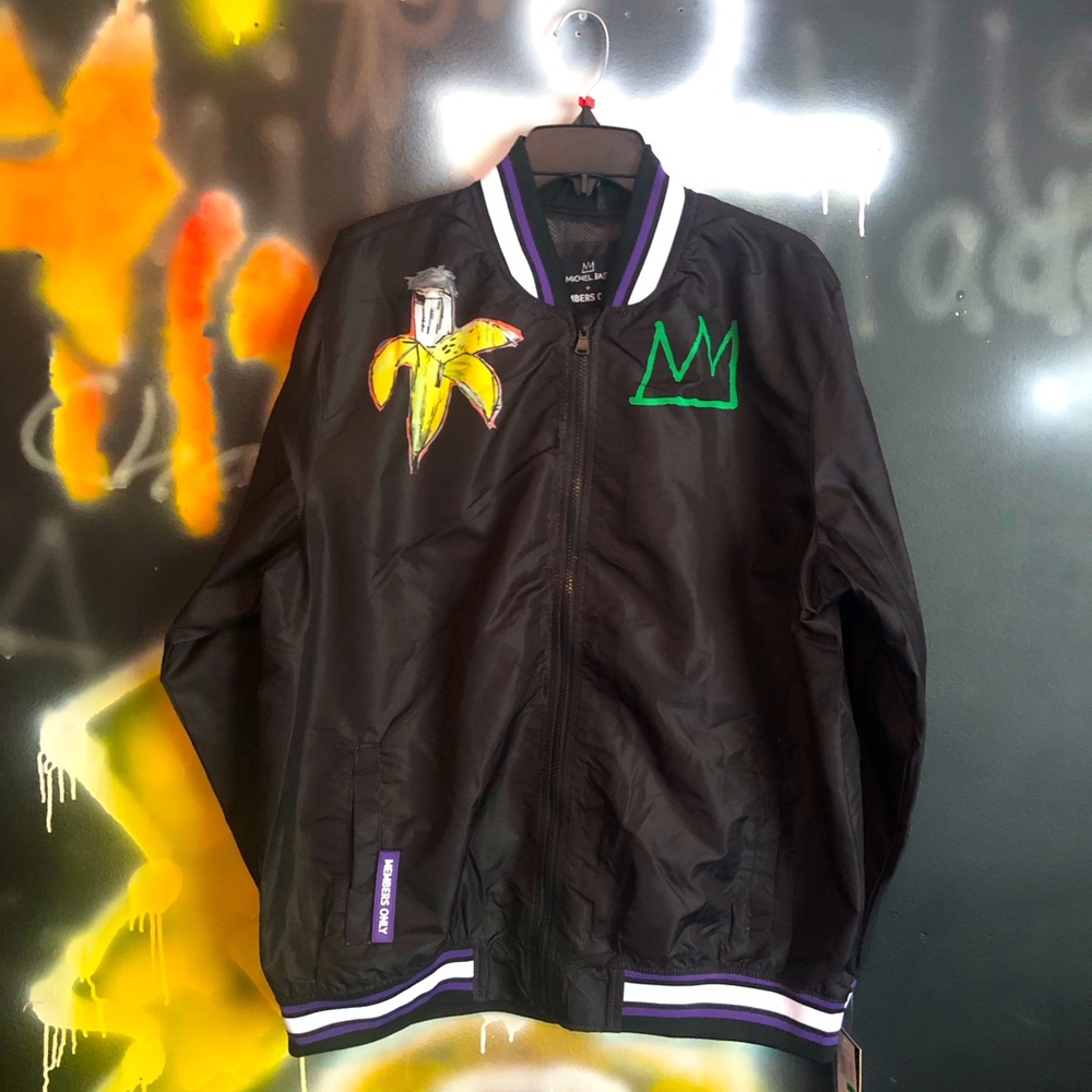 Members Only Jean Michel Basquiat Bomber Jacket • Size Large